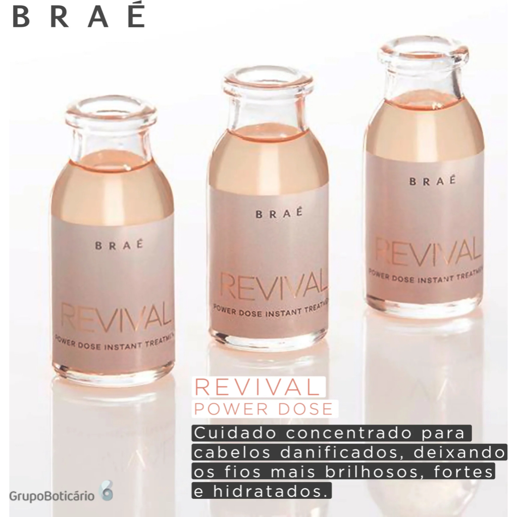 Ampola Power Dose BRAÉ Revival – Tratamento Capilar - 13ml | Shopee Brasil