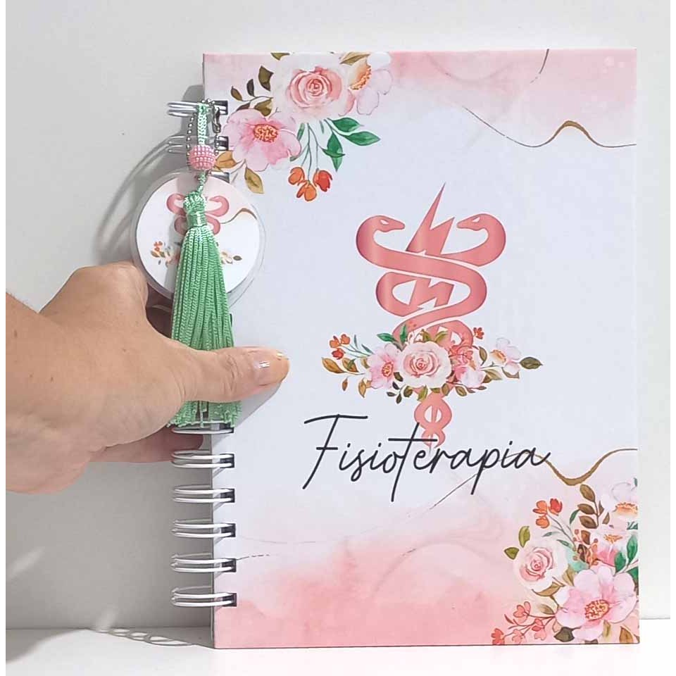 Caderno Fisioterapia Tamanho A5 (15,5 x 21,5 cm) Wire-o Com 100 Folhas ...