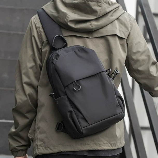 Bolsa Mochila Pochete Grande Transversal Masculino Chest Bags De Ombro Impermeável X067