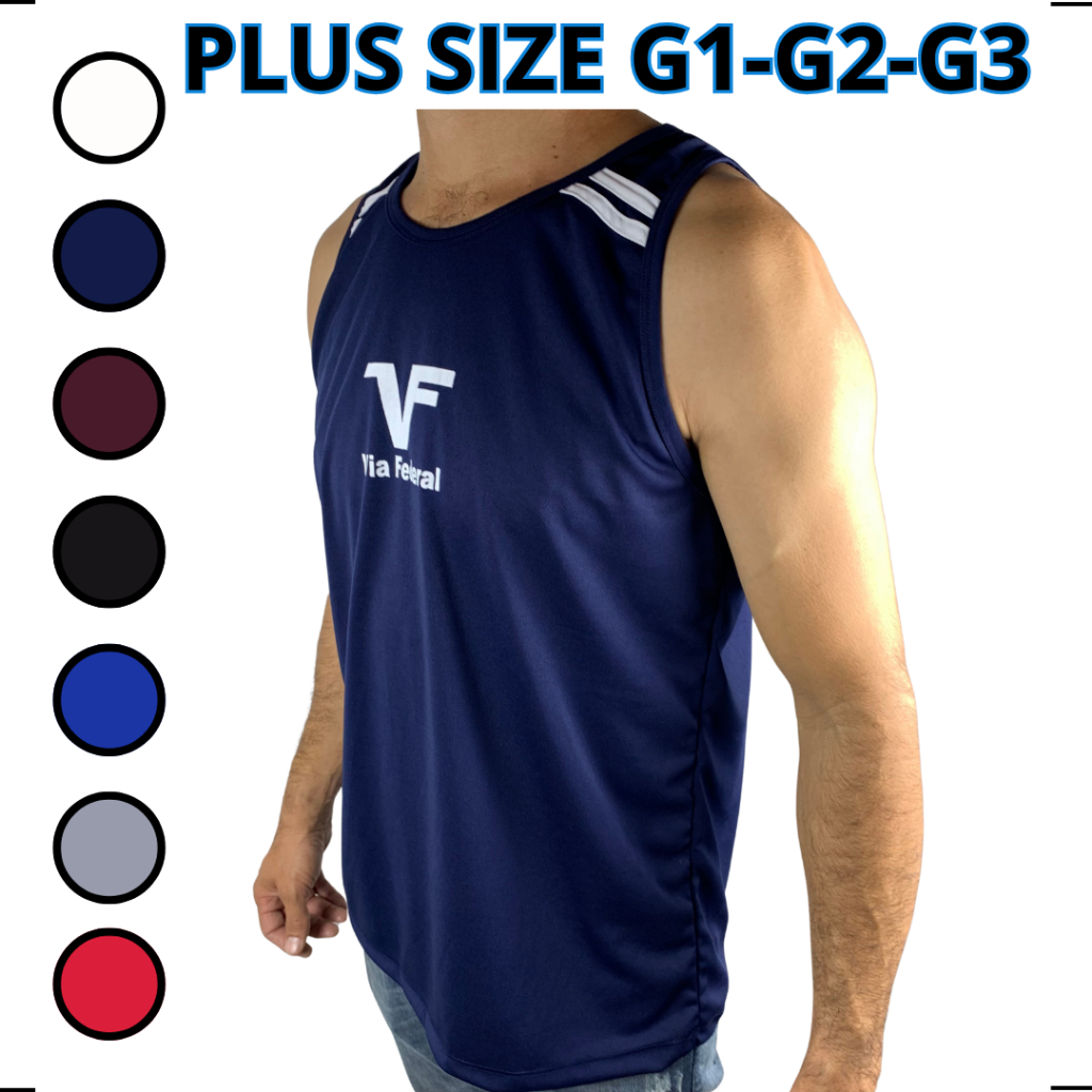 Regata Plus Size Via Federal Dry Fit - Academia - Corrida