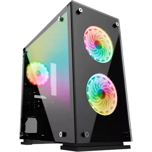 GABINETE GAMER BLACK RGB GMX HERO H605-TA