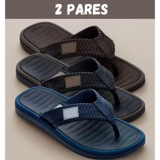Kit 2 Pares Chinelo Masculino - Sandália Masculina - Kit Com 2 e 1 Par Chinelo Mascolino Envio Full