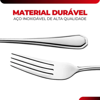 Jogo 12 Garfo Mesa Churrasco Restaurante Buffet Premium Conjunto Aço Inox Continental Original Line