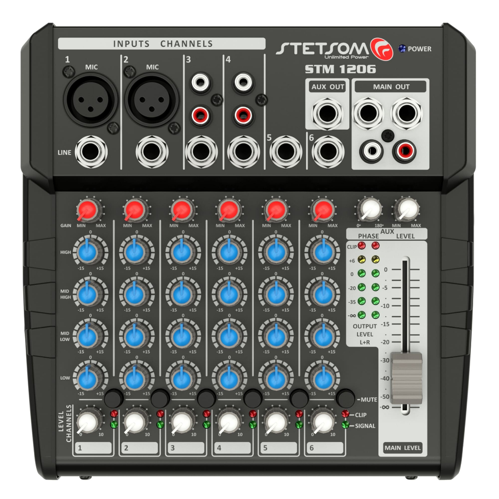 Mesa De Som Automotivo Stetsom Stm1206 6 Canais 4 Eq Band | Shopee Brasil