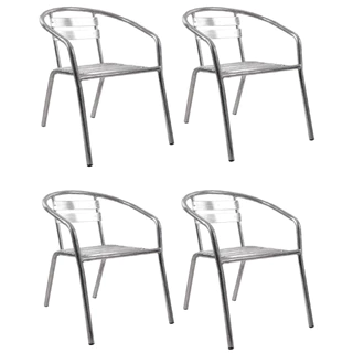 Conjunto 2/4 Cadeiras Alumínio Leve Área Externa Varanda Jardim Jogo Resistente Piscina Condomínio Modelo Carneiros.