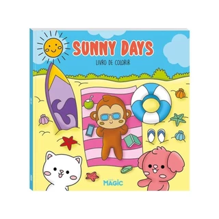 Livro de colorir SUNNY DAYS - estilo Bobbie Goods, Tiktok, trend, anti-stress, colorir, fofinho, bichinhos, caderninho em Oferta na Shopee