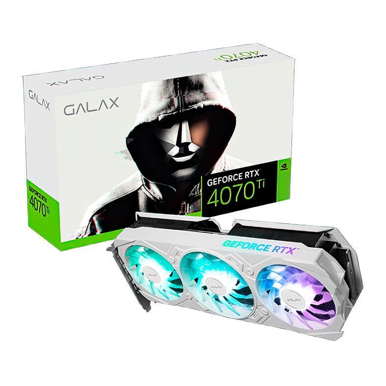 Placa de Vídeo Galax NVIDIA GeForce RTX 4070 Ti White 1-Click OC V2, 12GB, GDDR6X, DLSS, Ray Tracing, 47IOM7MD8KWE