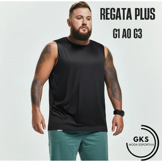 REGATA MACHÃO PLUS SIZE MASCULINA DRY FIT ACADEMIA CORRIDA
