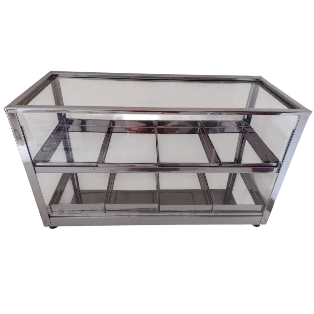 Estufa Elétrica 8 Bandejas Grandes Dupla Vitrine Aquecedora 