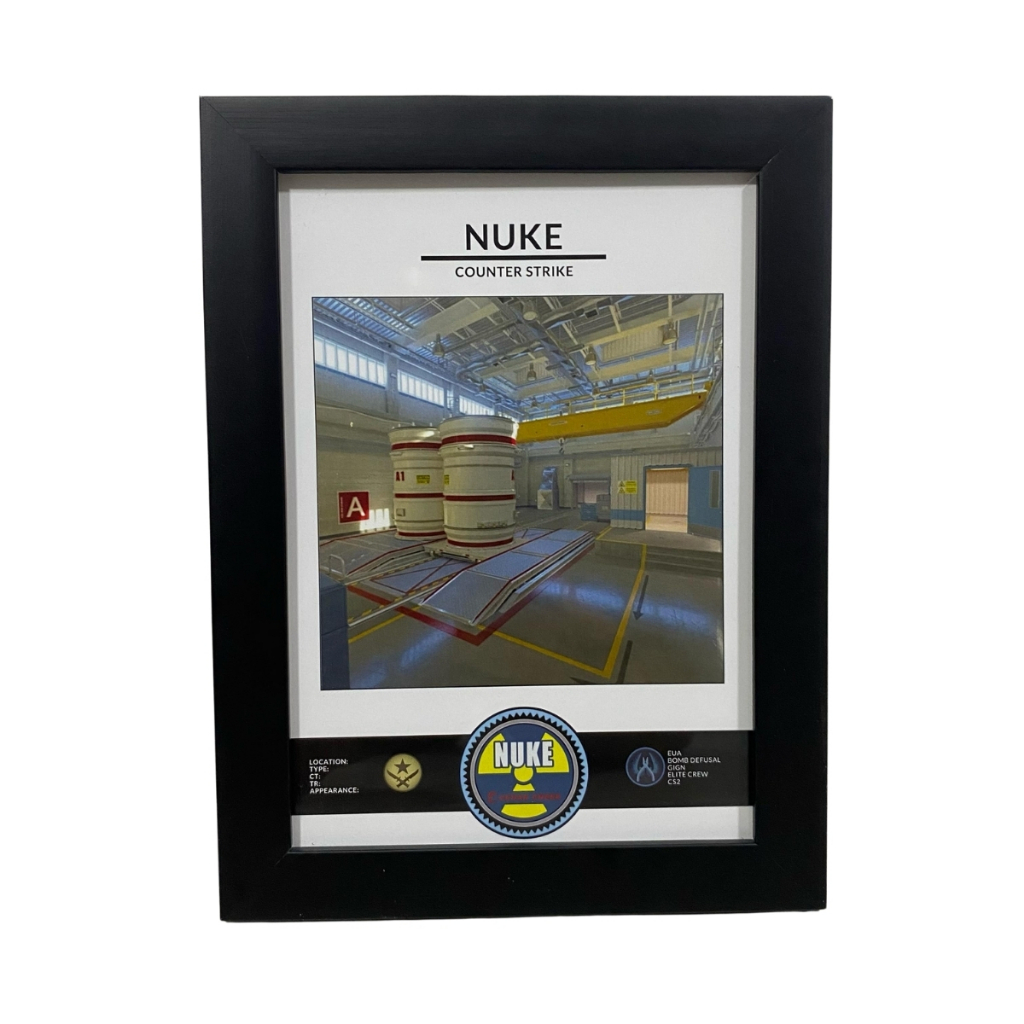 Porta Retrato Gamer Decorativo Counter Strike CS Go Mapa Nuke | Shopee ...