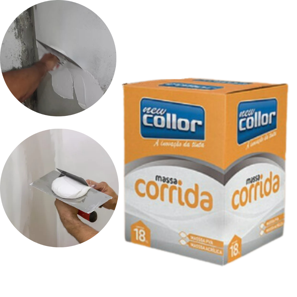 Massa Corrida Pva Caixa 18kg Interna Branco Fosco Tipo Coral Massa boa ...