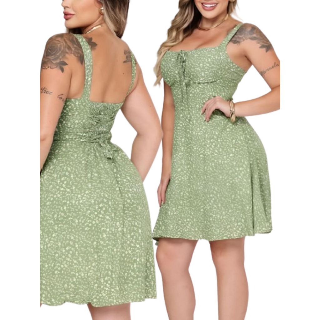 Vestido Curto Feminino Soltinho Estampas de Flores Moda Verão Em Alta ...