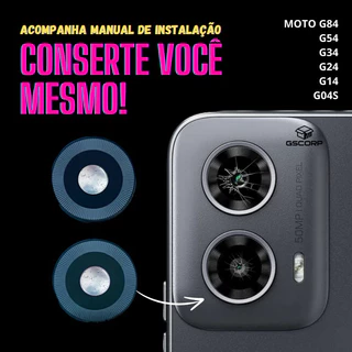 Lente da Camera Moto G84 G54 G34 G24 G14 GVidro Câmera Traseira