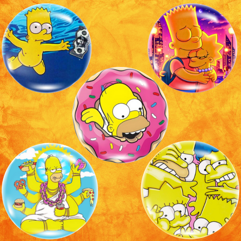 Botons Os Simpsons - Botum / Boton / Broche / Bottons / Pin / Botom (4 ...