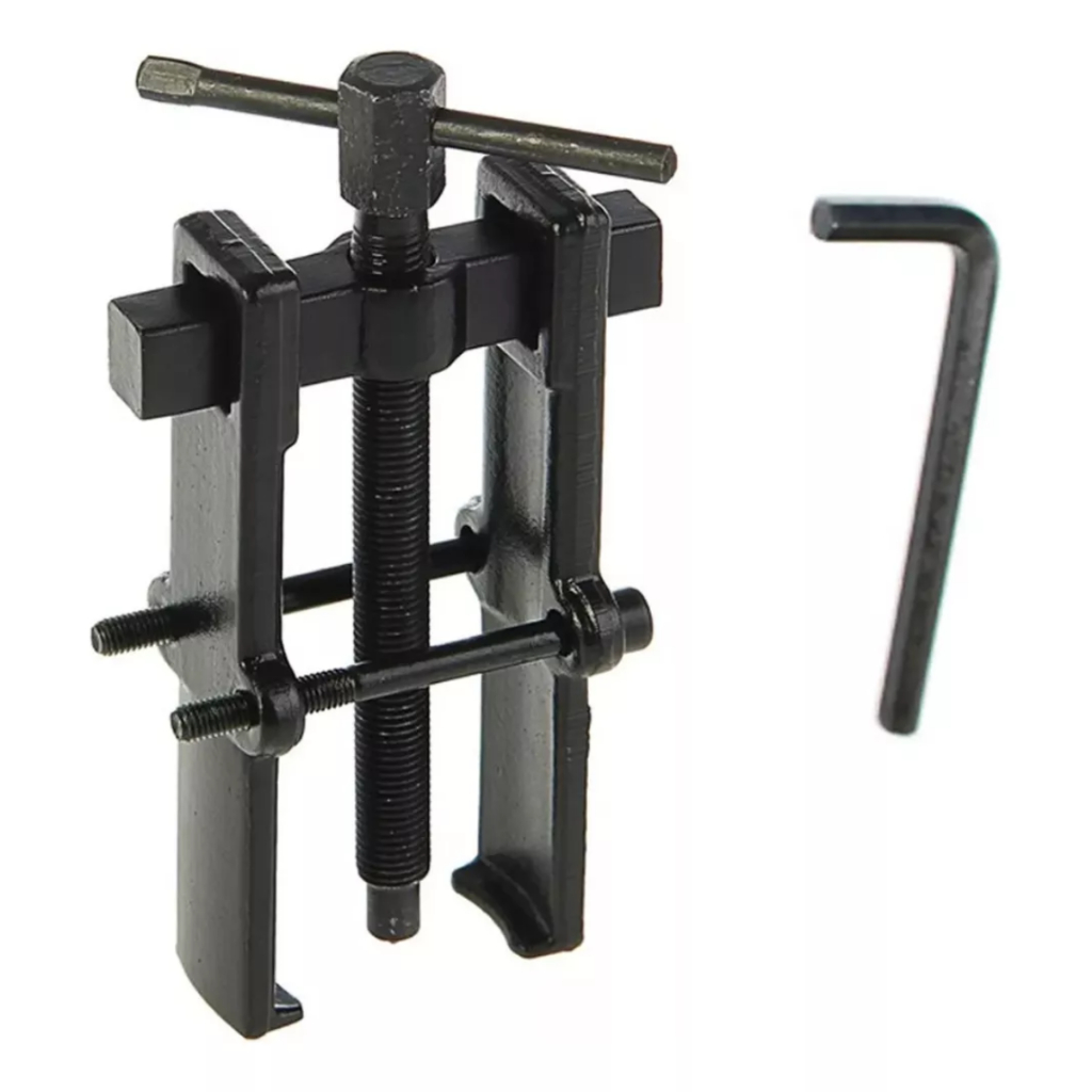 Ferramenta Manual Pinça Extrator Saca Engrenagem Polia Rolamento 15mm/25mm Duas Mandíbulas Garra Alternador Carro Moto