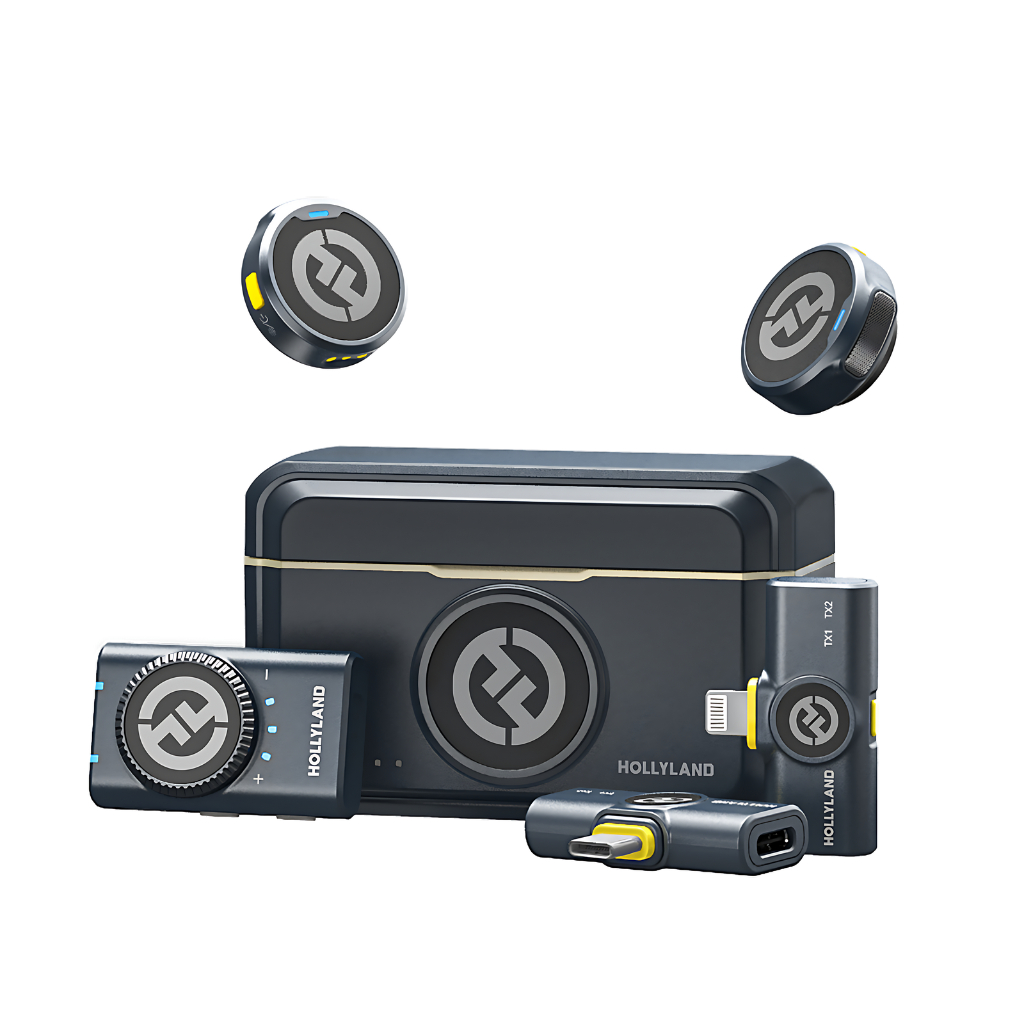 Microfone Hollyland Lark M2 Duo Combo Duplo Para 2 Pessoas Cor Preto