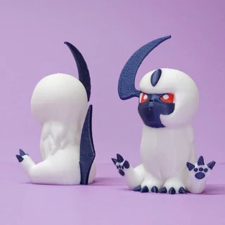 Absol Pokémon 3D Boneco Miniatura Action Figure Impressão 3D Colecionavel Presentes