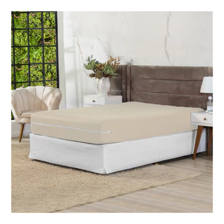 Capa Protetora De Colchão Casal Lisa Em Malha Gel em Oferta na Shopee