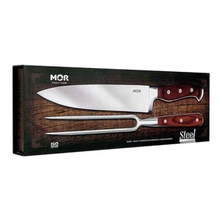 Conjunto Premium 2 peças Faca 8 e Garfo Steel Aço Inoxidável Mor