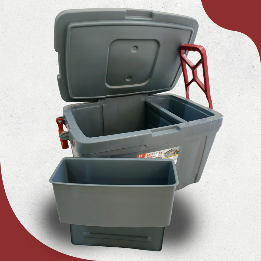 Caixa Térmica Cooler 54 Litros Grande | Para até 74 Latas | Com