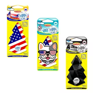 Kit 3 Cheirinho Aromatizante Para Carro Novo Cheiroso Sortido