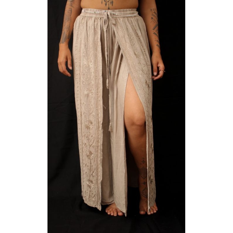 Calça Envelope Indiana Beje Cru Alquimia | Shopee Brasil