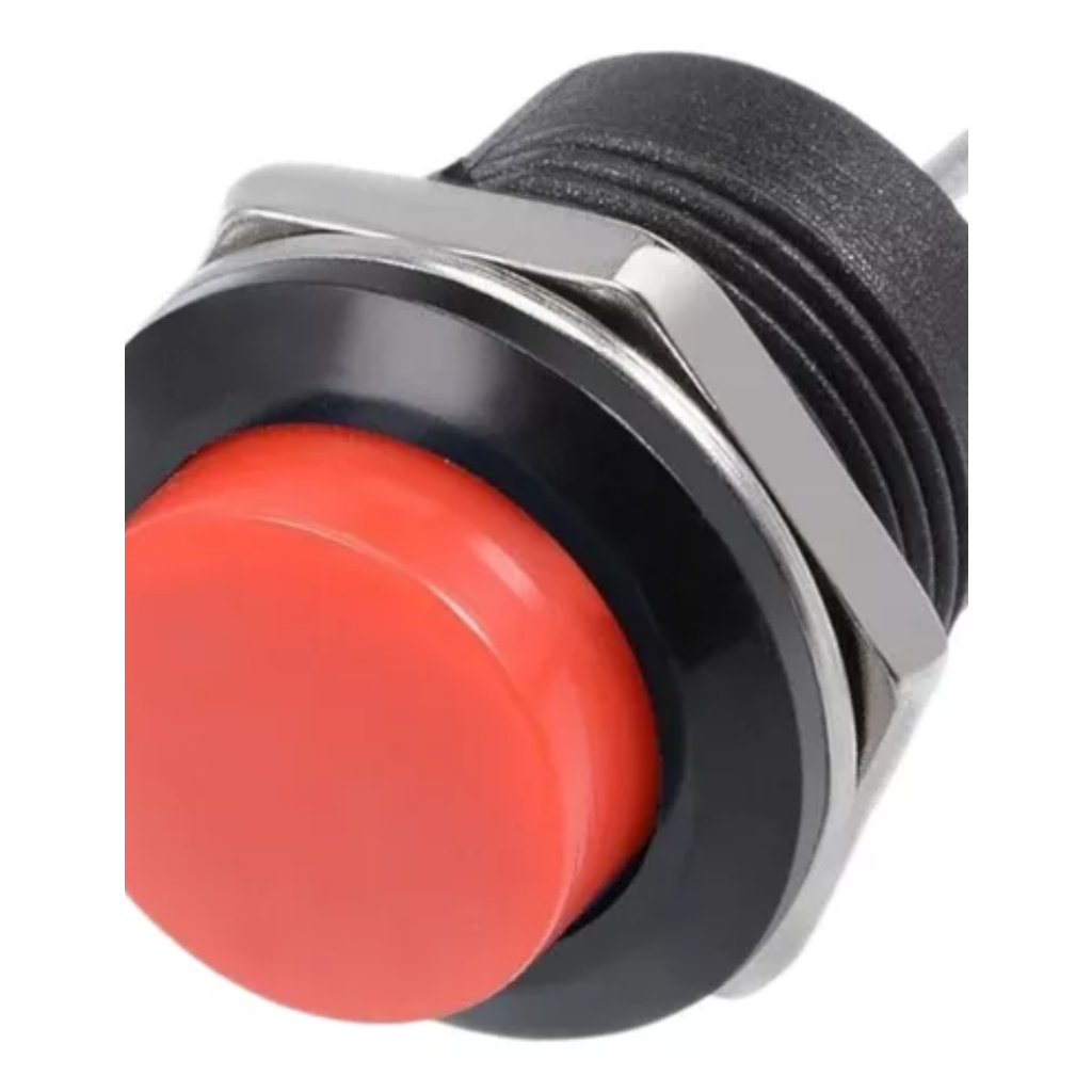 Chave Push Button R13-507 Vermelha Tipo Start Bujão Sem Trava | Shopee ...