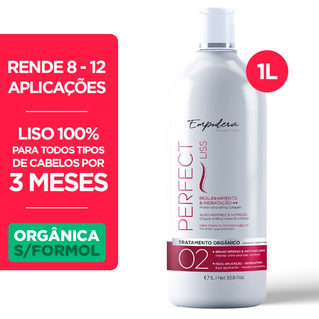 Progressiva Orgânica Sem Formol Profissional 1L Empodera - Sem Fumaça e ...