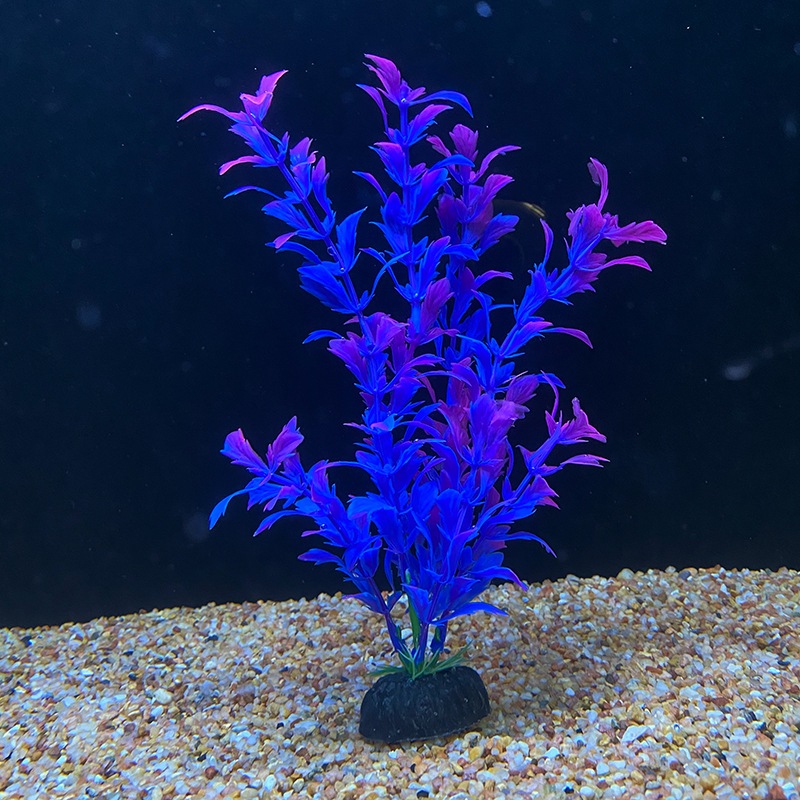 Planta Artificial Decorativa Para Aquário Roxa 20CM S828