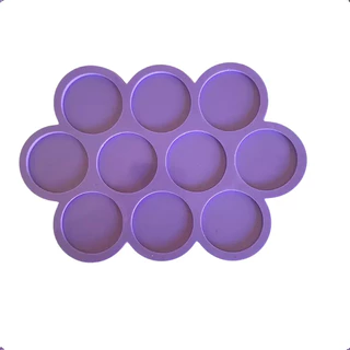 Molde Silicone Bolinha 4cm 10 Cav Resina 3mm Pingente A20