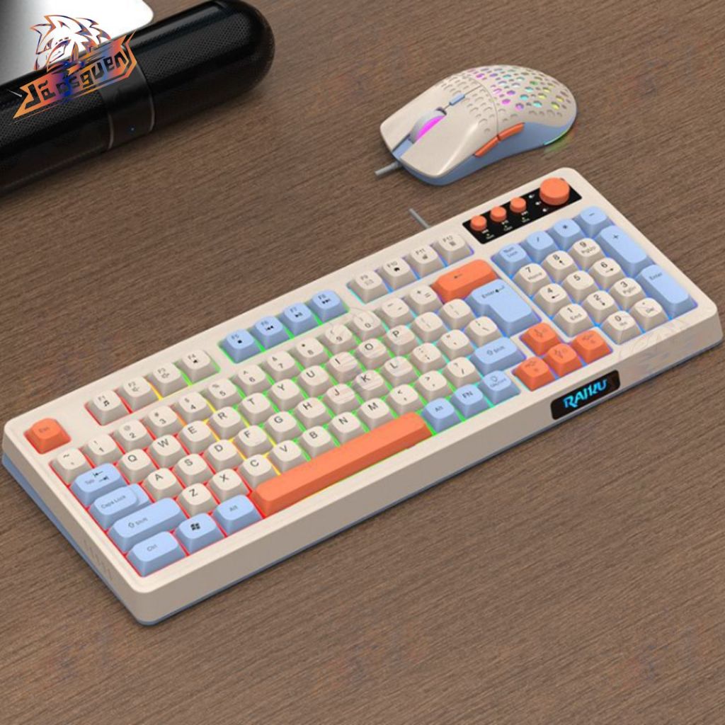 Kit Teclado E Mouse De Gamer Com Fio Para Três combinações de