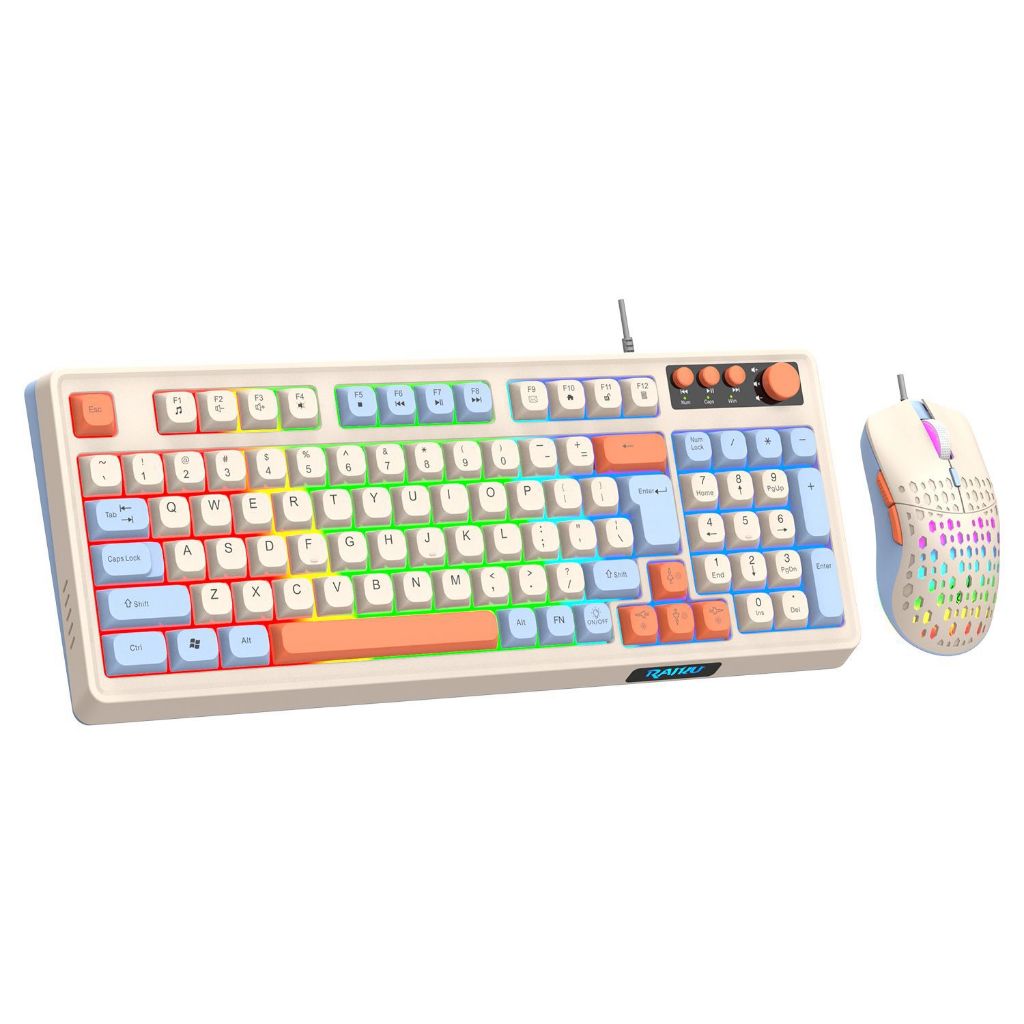 Kit Teclado E Mouse De Gamer Com Fio Para Três combinações de