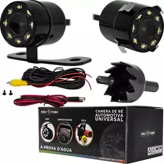 Câmera De Ré Automotiva Universal LED Visão Noturna