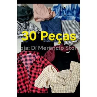 Lote com 30 Peças de Roupas Feminina Tamanho e Modelos Diversos Leia o Anúncio