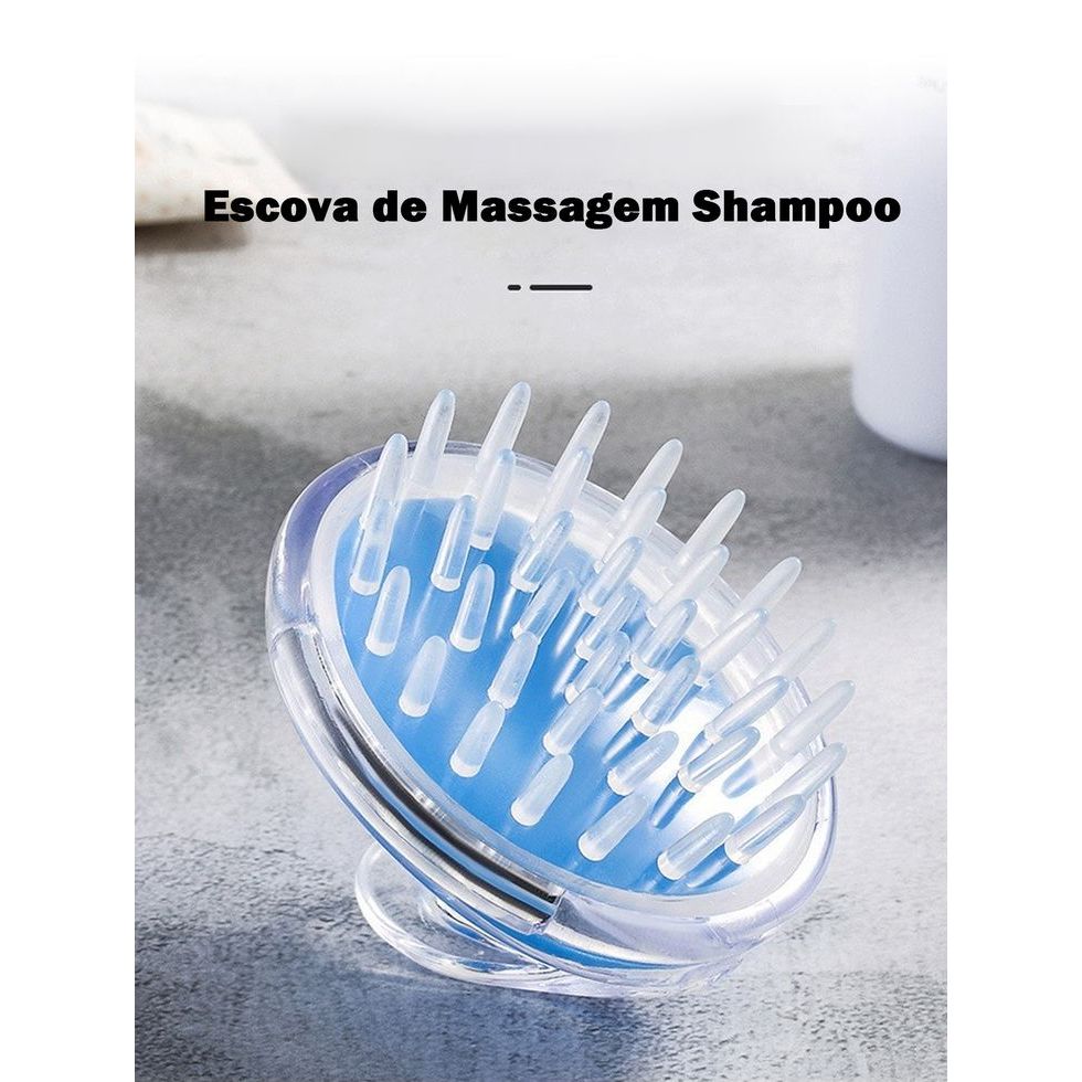 Escova Massageadora Couro Cabelo para Lavar os Cabelos de Silicone ...