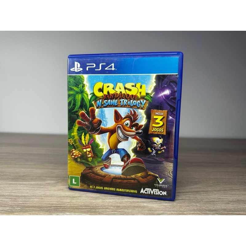 Jeu PS4 Crash Bandicoot N. Sane Trilogy - Bon État, Disque Fonctionnel (Sans Notice)