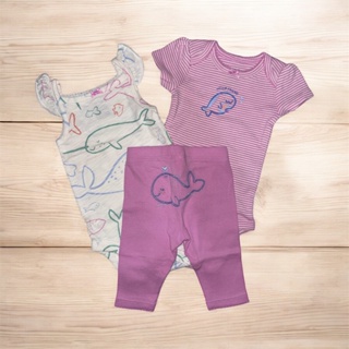 Trio 2 Body e 1 Calça Bebê Carter's Importado em Oferta na Shopee