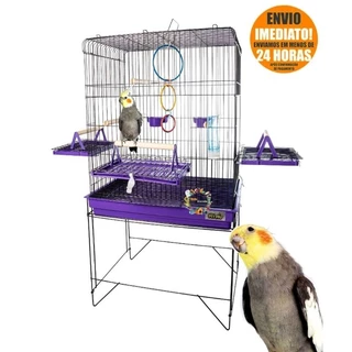 Viveiro Confort SLIM Triplex Para Calopsita Red Rumped Rosela Aves Semelhantes Poleiro de Madeira