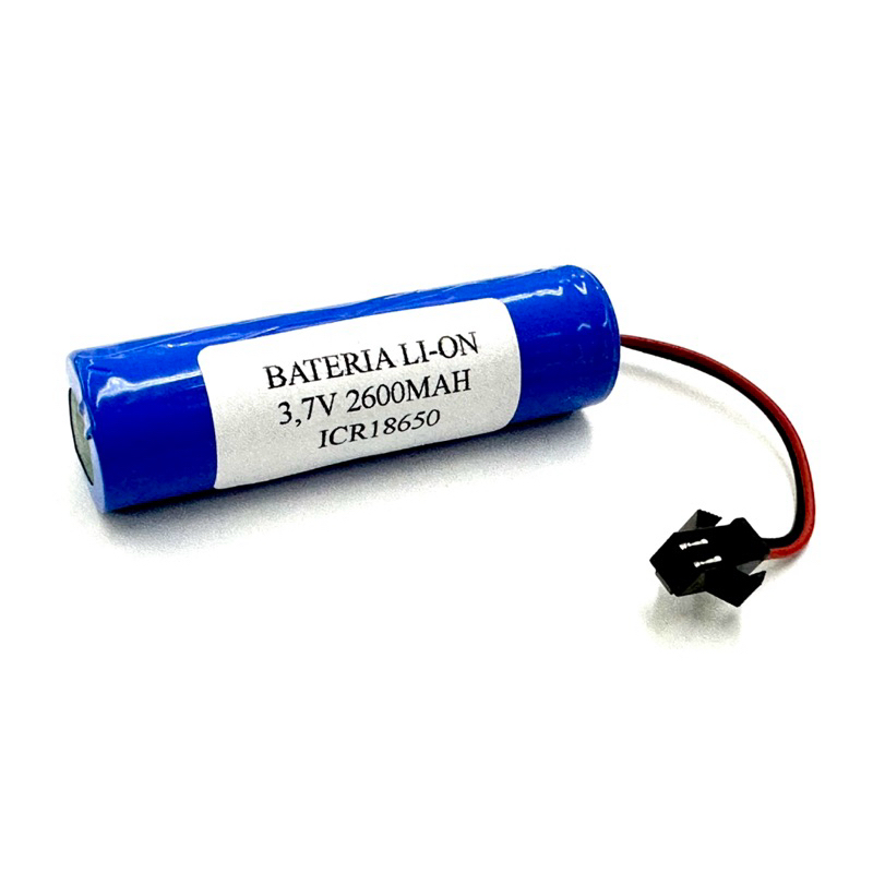 Bat. 18650 3,7v 2600mah modelo 18650 com conector SMP02