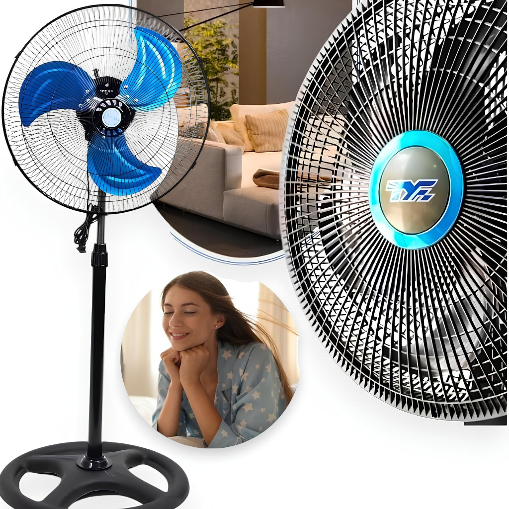 Ventilador de Coluna 90cm ajuste de altura ventilador de pé Grande 3 ...