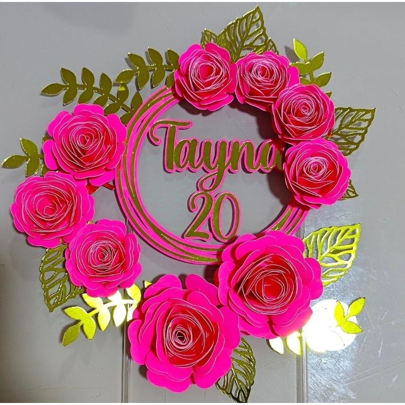 Topo floral Rosa Pink | Shopee Brasil