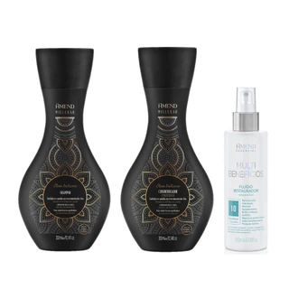 Amend KIT Millenar Óleos Indianos Shampoo e Condicionador 300ml + Fluido Multi-Benefícios 180ml em Oferta na Shopee