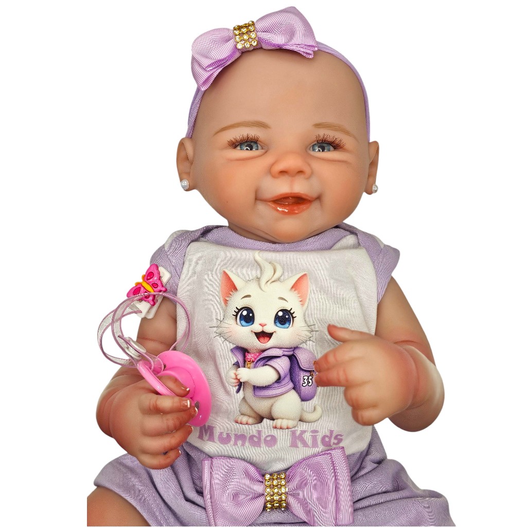 Bébé Reborn Silicone Platine – 45 Cm, 2,7 Kg, Fille, Neuf