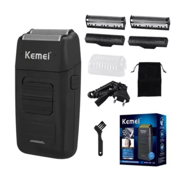 Barbeador Shaver kemei KM-1102 Recarregável Bivolt 110-220V