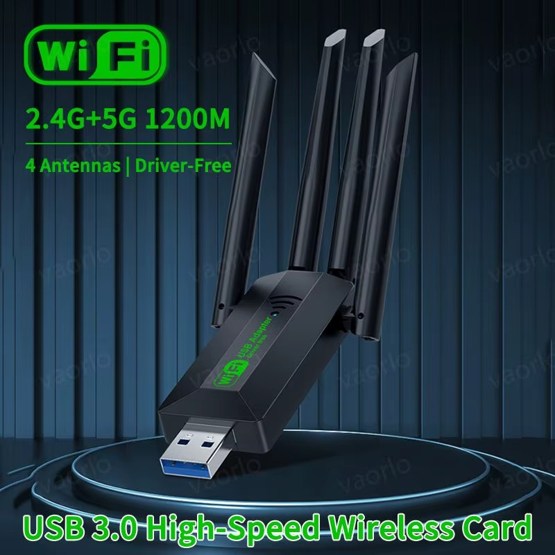 Adaptador Wifi USB Dual Band 1200Mbps 2.4G 5Ghz 4 Antenas, 802.11AC, USB 3.0