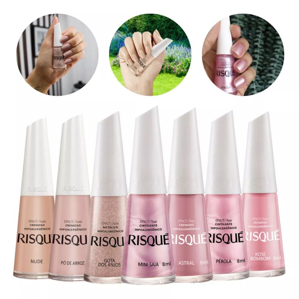 Risqué: Kit 15 Esmaltes Risque Hipoalergênicos Mais Vendidos Risque ...