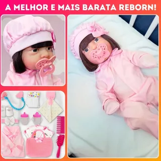 Boneca Reborn Bebê Realista Mais De 20 Itens Menina Promoção