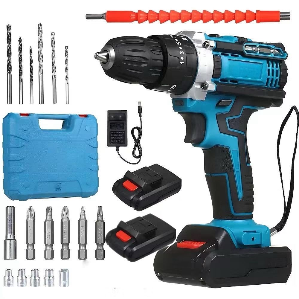 Parafusadeira e Furadeira de Impacto Sem Fio 2 Baterias 21v/48v com ...