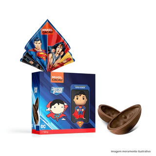 Ovo de Páscoa com Boneco Super Homem Liga da Justiça 120g Brasil Cacau