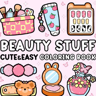 Livro de Colorir Coloring Book BEAUTY STUFF - 45 Desenhos em Oferta na Shopee